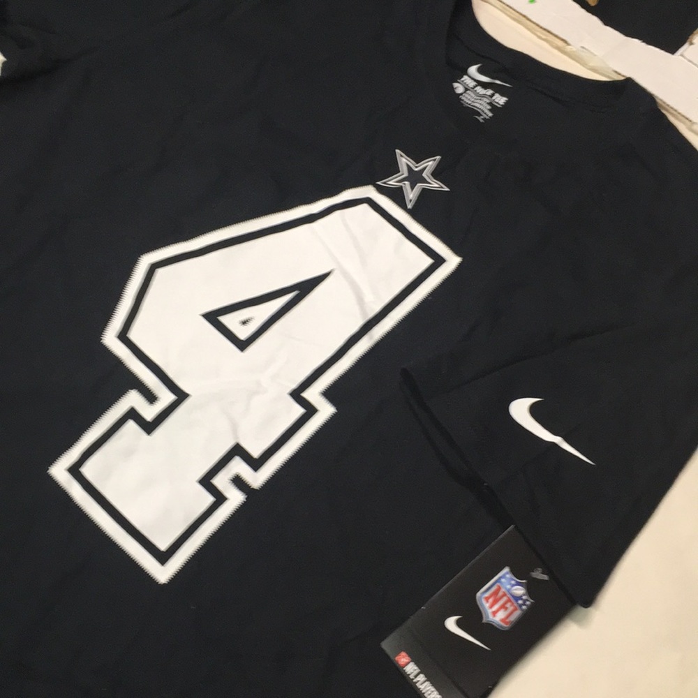 Black Dallas Cowboys Nike Dak Prescott T-shirt - Picture 3 of 4